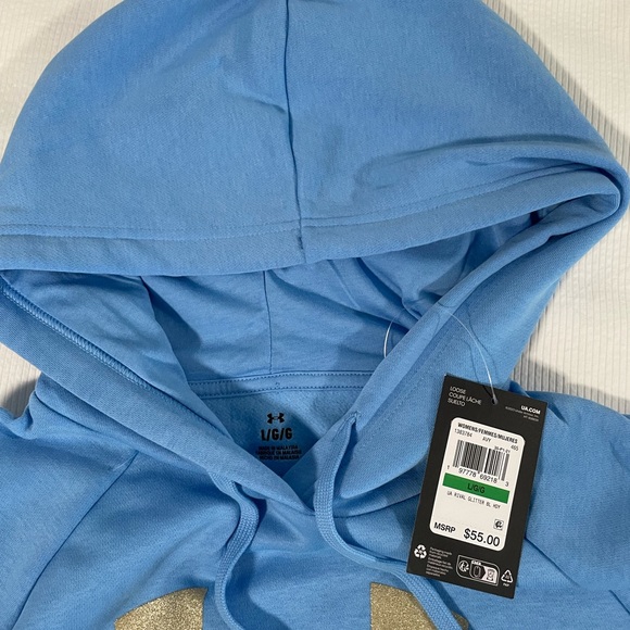 Under Armour women’s light blue hoodie, size Large, NWT - Picture 4 of 6